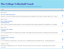 Tablet Screenshot of collegevolleyballcoach.com